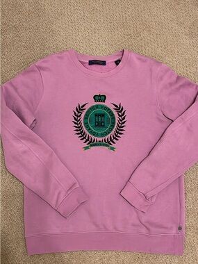 Scotch & Soda Lavender Unisex Crewneck with Crest | Size Medium